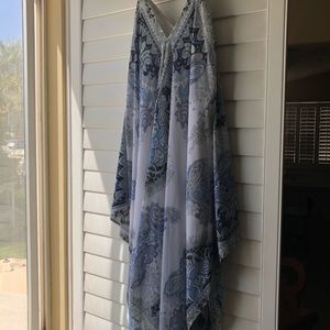 Style and Co. chiffon caftan Med EUC